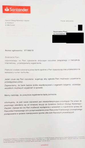 Czy Santander Bank Polska potrafi chronić swoich klientów przed wyłudzeniami? Kolejna Polka straciła ponad 16 tysięcy euro! I nie uzyskawszy pomocy od banku ani szczegółowego wyjaśnienia, zwróciła się o pomoc do Krzysztofa Rutkowskiego!