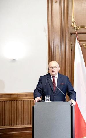 [VIDEO] O Białorusi i Polonii w Niemczech Minister Zbigniew Rau w Berlinie